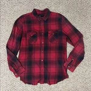 Zara Men’s Classic Red Plaid Shirt